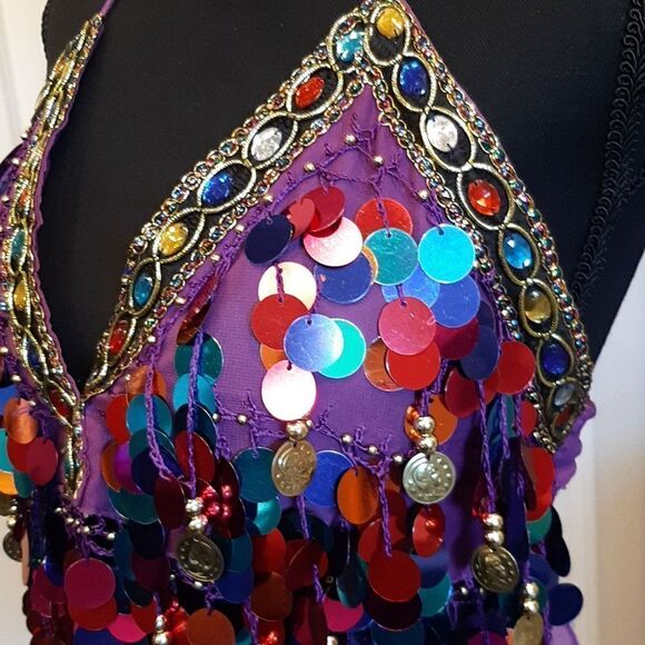 Sparkly Colorful Jingly Costume Halter - Picture 11 of 11
